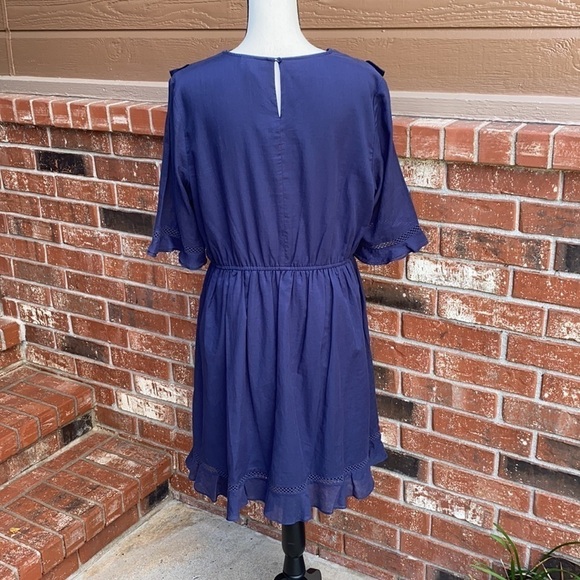 a loves a Navy Blue Ruffle Eyelet Mini Dress - Picture 5 of 8